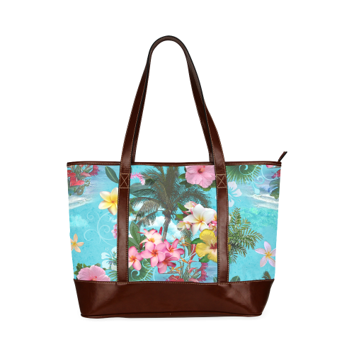 Soft Tropix Tote Handbag (Model 1642)