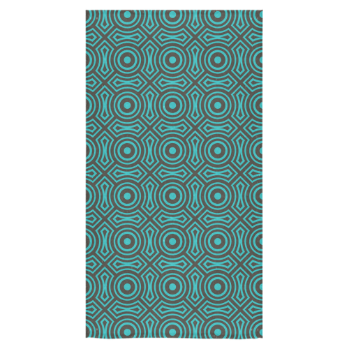 blue geometric pattern Bath Towel 30"x56"
