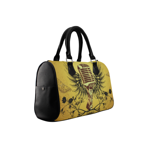 Music, microphone with wings Boston Handbag (Model 1621)