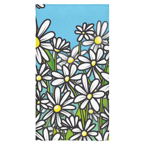 white daisy field flowers Bath Towel 30"x56"