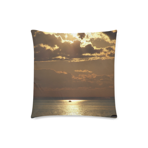 Awesome Sea Scene Custom Zippered Pillow Case 18"x18" (one side)