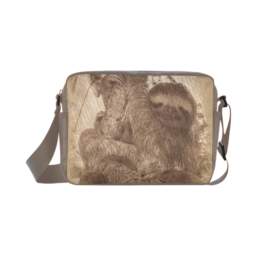 Awesome Animal- sketchy Sloth Classic Cross-body Nylon Bags (Model 1632)