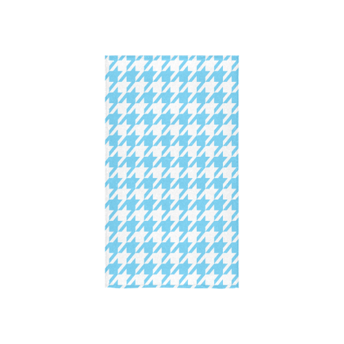 bright blue and white houndstooth classic pattern Custom Towel 16"x28"