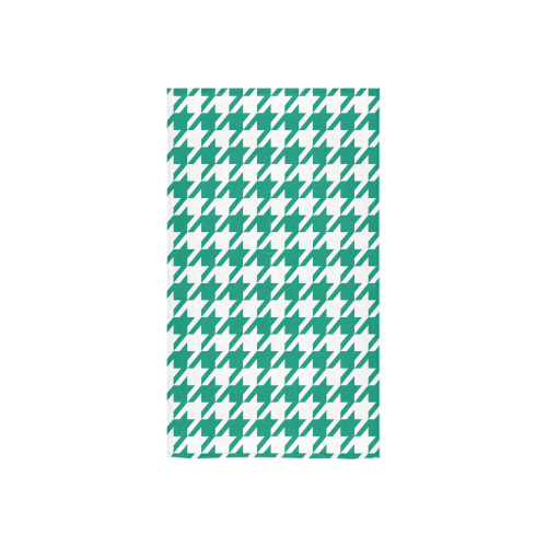 emerald green and white houndstooth classic patter Custom Towel 16"x28"