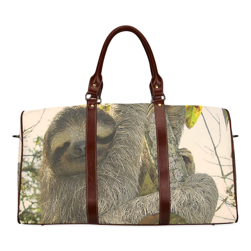 Awesome Animal - Sloth Waterproof Travel Bag/Small (Model 1639)