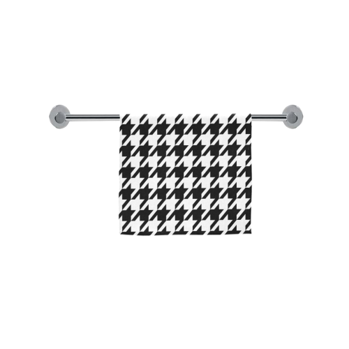 black and white houndstooth classic pattern Custom Towel 16"x28"