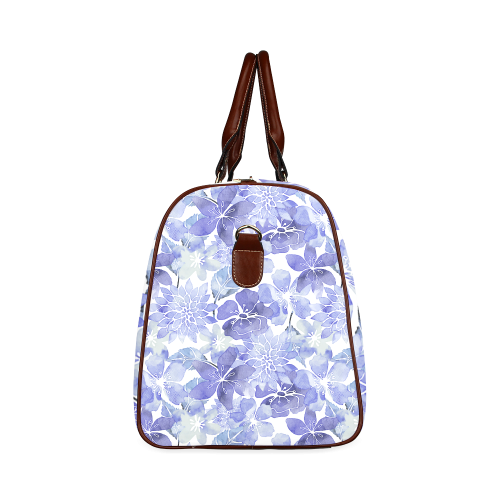 Watercolor Flower Pattern Waterproof Travel Bag/Small (Model 1639)