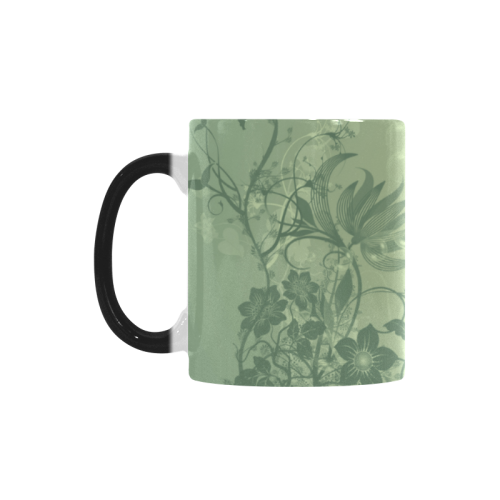 Wonderful soft green flowers Custom Morphing Mug