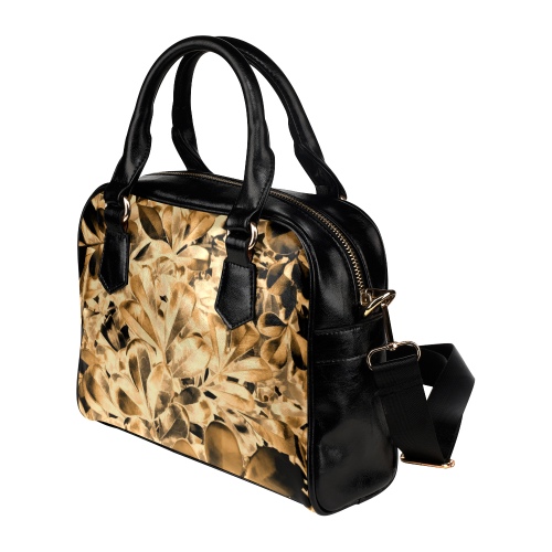 Foliage #2 Gold - Jera Nour Shoulder Handbag (Model 1634)