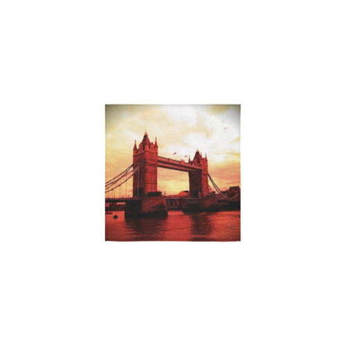 Travel-London Tower Bridge Square Towel 13“x13”