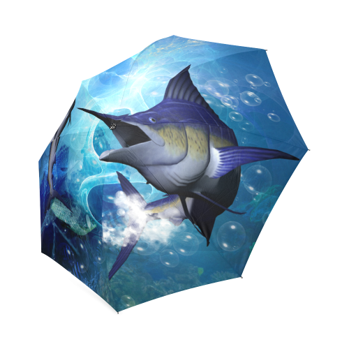 Underwater, awesome marlin Foldable Umbrella (Model U01)