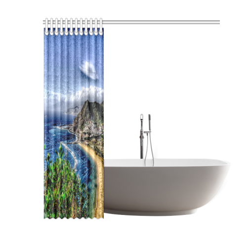 Travel-painted Tenerife Shower Curtain 60"x72"