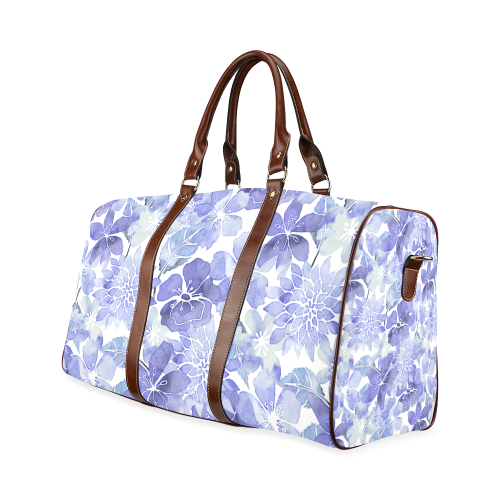 Watercolor Flower Pattern Waterproof Travel Bag/Small (Model 1639)