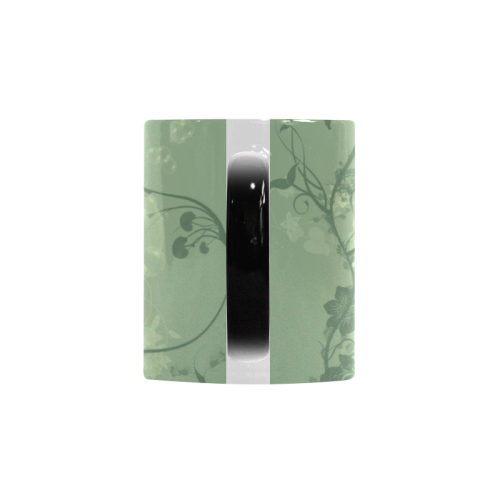 Wonderful soft green flowers Custom Morphing Mug