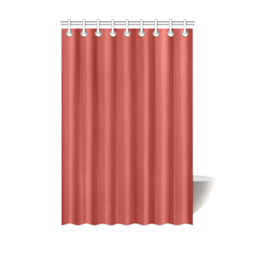 Aurora Red Color Accent Shower Curtain 48"x72"