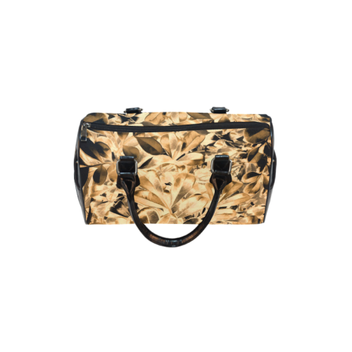 Foliage #2 Gold - Jera Nour Boston Handbag (Model 1621)