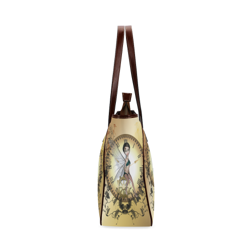 Steampunk, cute fairy on a clock Classic Tote Bag (Model 1644)