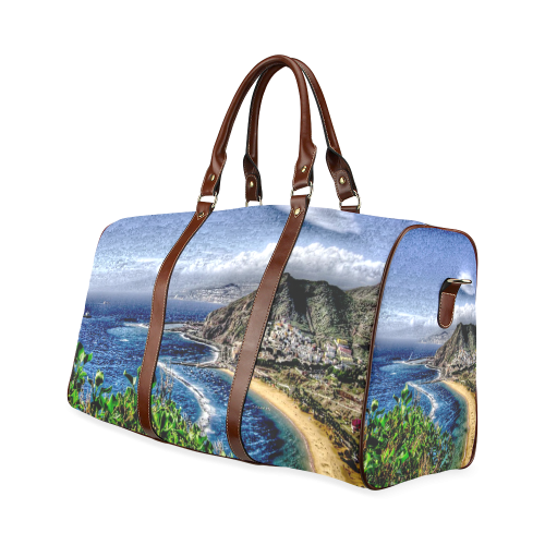 Travel-painted Tenerife Waterproof Travel Bag/Large (Model 1639)