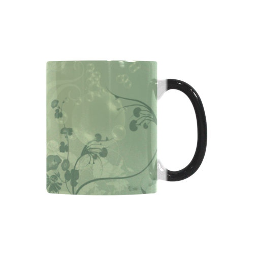 Wonderful soft green flowers Custom Morphing Mug