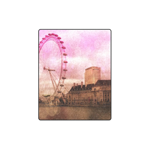 Travel-London, pink Blanket 40"x50"