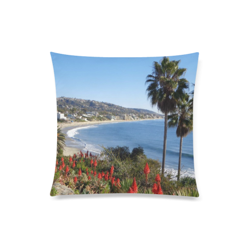 Travel-Laguna Beach Custom Zippered Pillow Case 20"x20"(Twin Sides)
