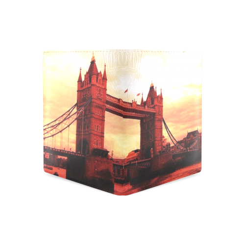 Travel-London Tower Bridge Men's Leather Wallet (Model 1612)