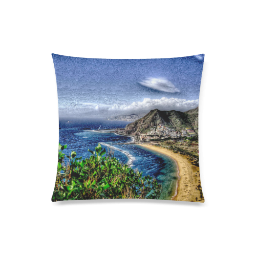 Travel-painted Tenerife Custom Zippered Pillow Case 20"x20"(Twin Sides)