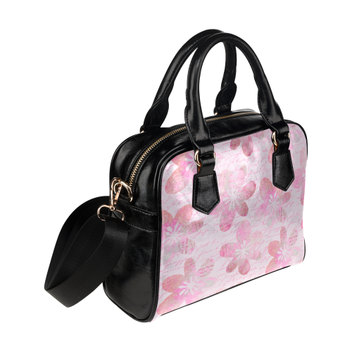 Watercolor Flower Pattern Shoulder Handbag (Model 1634)