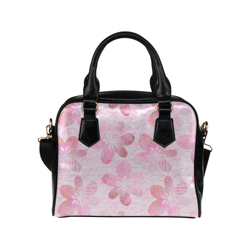 Watercolor Flower Pattern Shoulder Handbag (Model 1634)