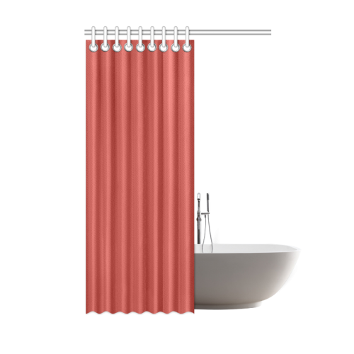 Aurora Red Color Accent Shower Curtain 48"x72"