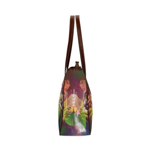 Glowing flowers with bubbles Classic Tote Bag (Model 1644)