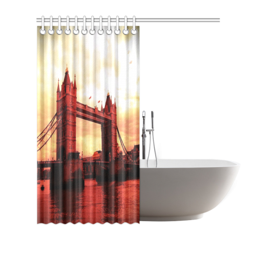 Travel-London Tower Bridge Shower Curtain 66"x72"