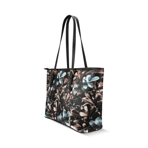 Foliage-5 Leather Tote Bag/Small (Model 1640)