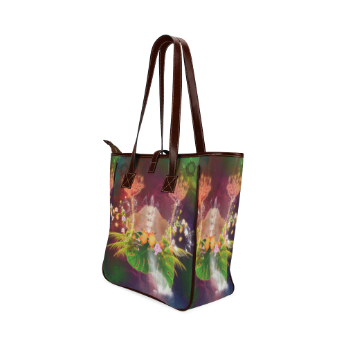 Glowing flowers with bubbles Classic Tote Bag (Model 1644)