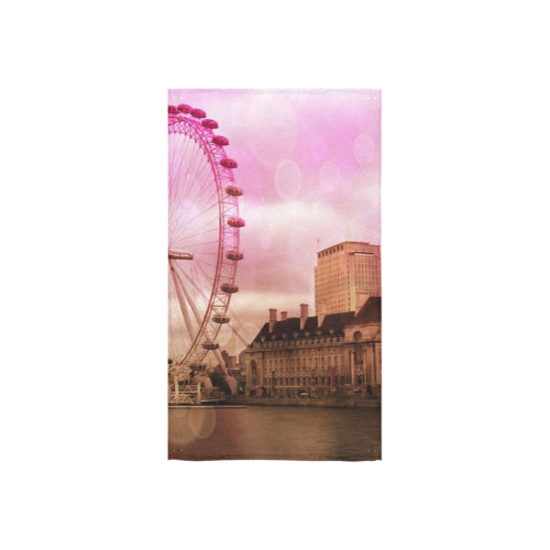 Travel-London, pink Custom Towel 16"x28"