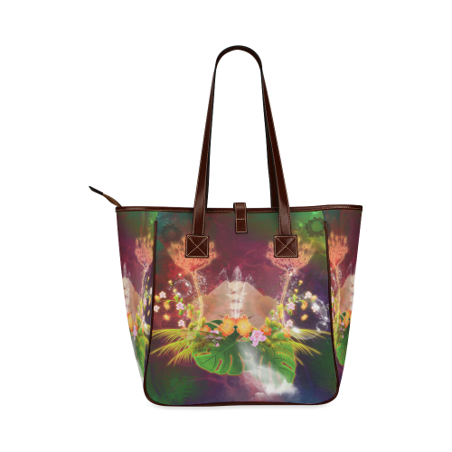 Glowing flowers with bubbles Classic Tote Bag (Model 1644)