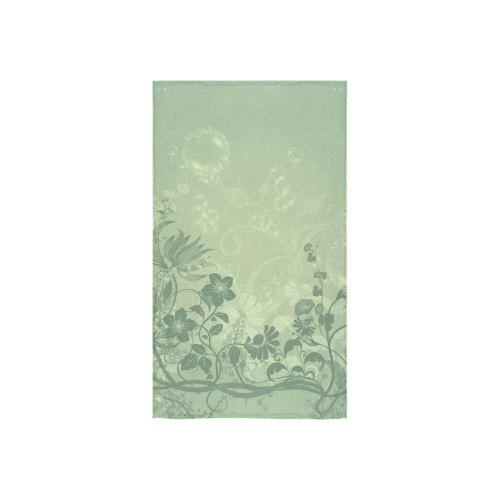 Wonderful flowers in soft green Custom Towel 16"x28"