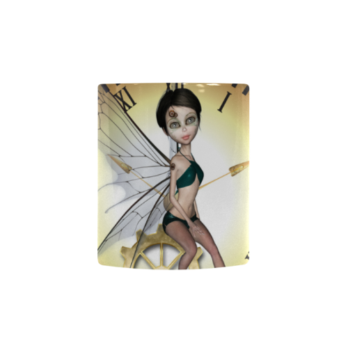 steampunk, cute fairy on a clock Custom Morphing Mug