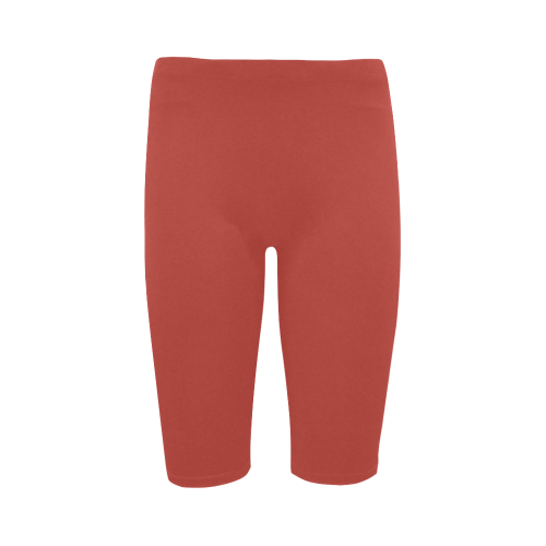 Aurora Red Color Accent Hestia Cropped Leggings (Model L03)