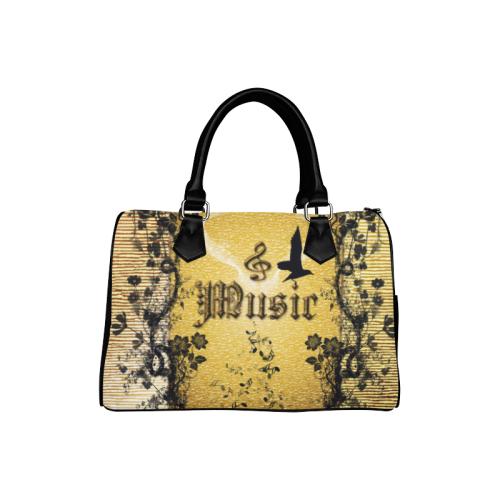 Music, decorative clef Boston Handbag (Model 1621)