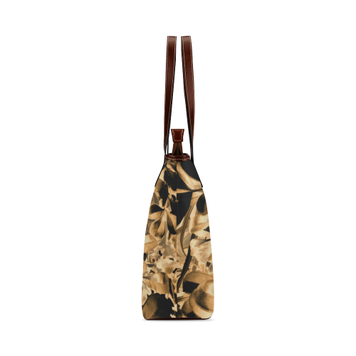 Foliage #2 Gold - Jera Nour Shoulder Tote Bag (Model 1646)