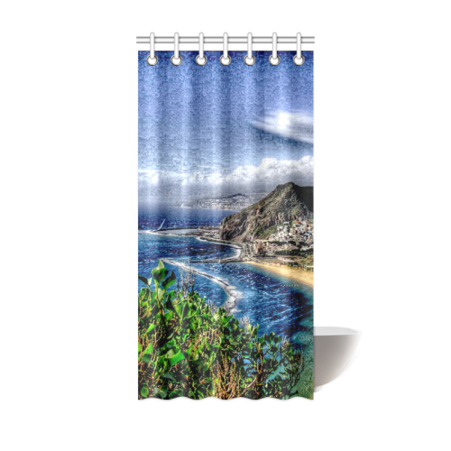 Travel-painted Tenerife Shower Curtain 36"x72"