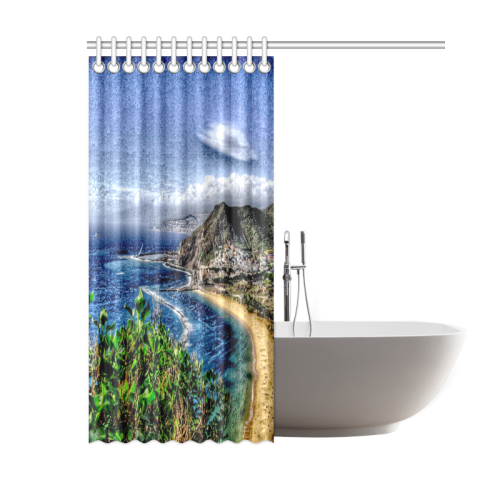 Travel-painted Tenerife Shower Curtain 60"x72"