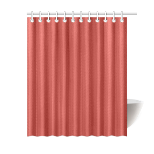 Aurora Red Color Accent Shower Curtain 60"x72"