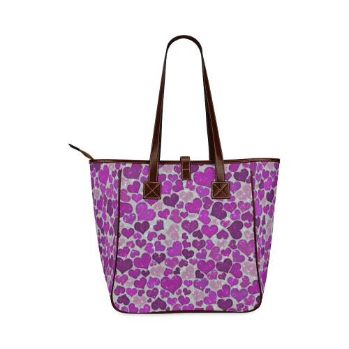 sparkling hearts purple Classic Tote Bag (Model 1644)