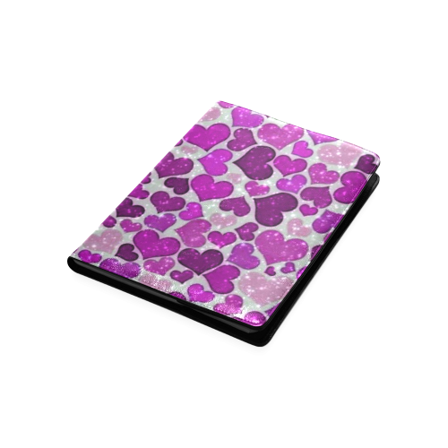 sparkling hearts purple Custom NoteBook B5