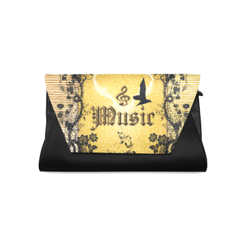 Music, decorative clef Clutch Bag (Model 1630)