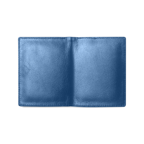Cool Black Color Accent Men's Leather Wallet (Model 1612)