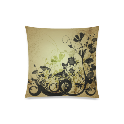 Awesome flowers Custom Zippered Pillow Case 20"x20"(Twin Sides)