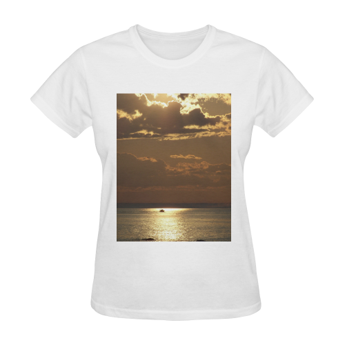 Awesome Sea Scene Sunny Women's T-shirt (Model T05)